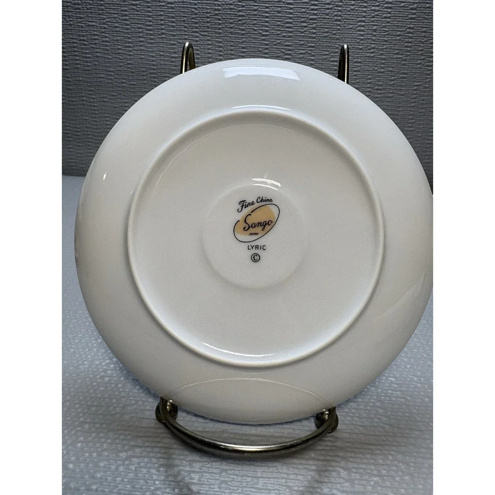 Set Of 4 Cup And Saucer Fine China Sango Lyric‎ Japan